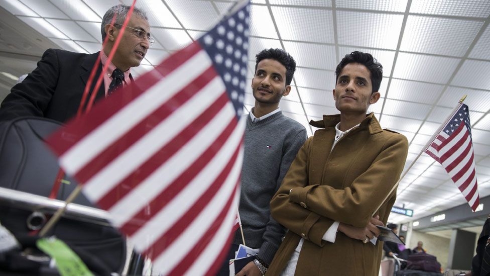 Yemeni nationals at Washington Dulles airport