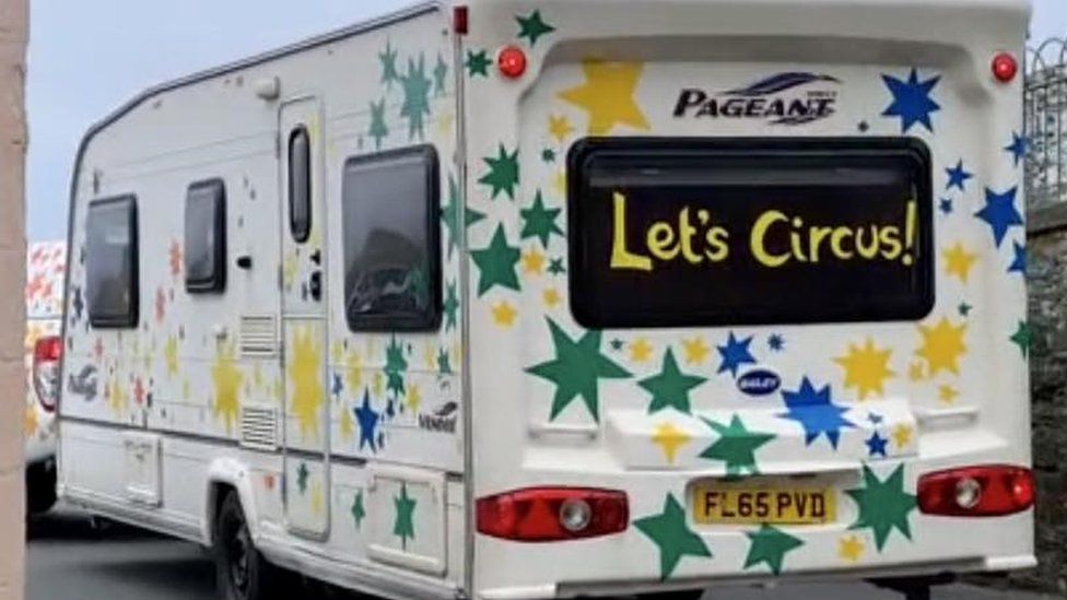 The caravan which was stolen while parked in Whitby