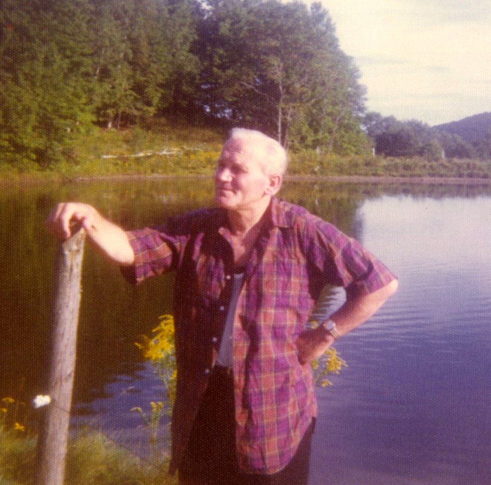Karol Wojtyla relaxing by a lake