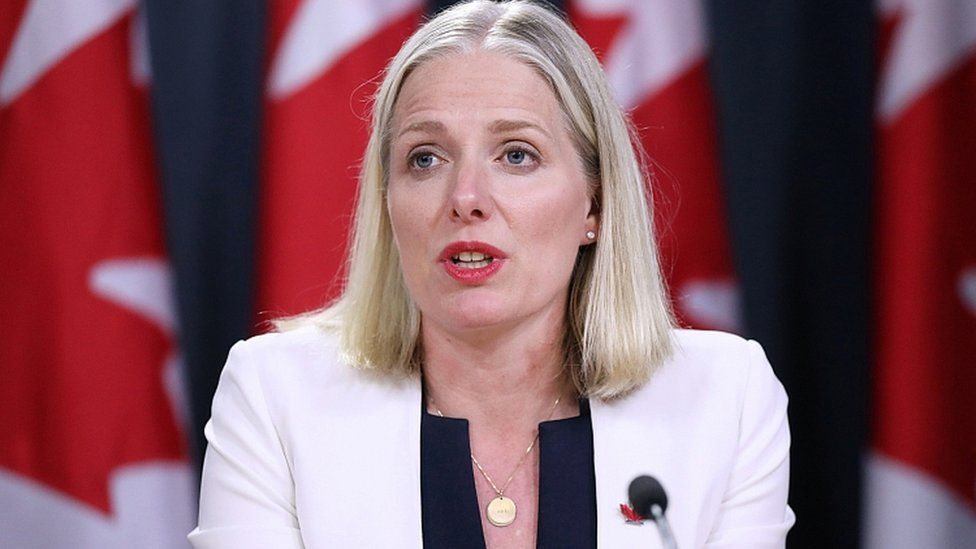 Environment Minister Catherine McKenna speaks during a news conference in Ottawa, Ontario, Canada, June 18, 2019