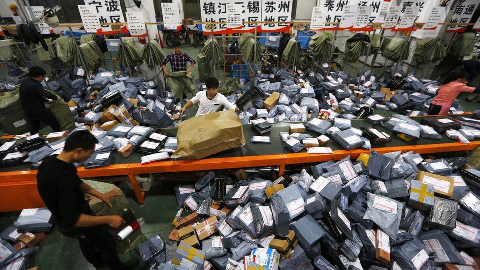 Parcels for shipping in China
