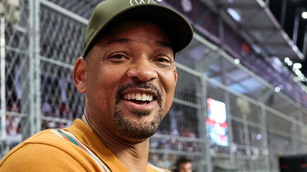 US actor Will Smith visits the pit lane ahead of the Saudi Arabia Formula One Grand Prix at the Jeddah Corniche Circuit in Jeddah on March 19, 2023