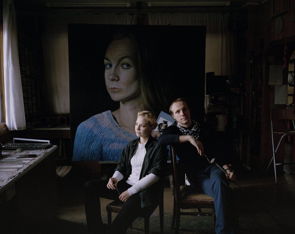Ivan Korshunov and Anastasia Kuznetsova-Ruf in their studio