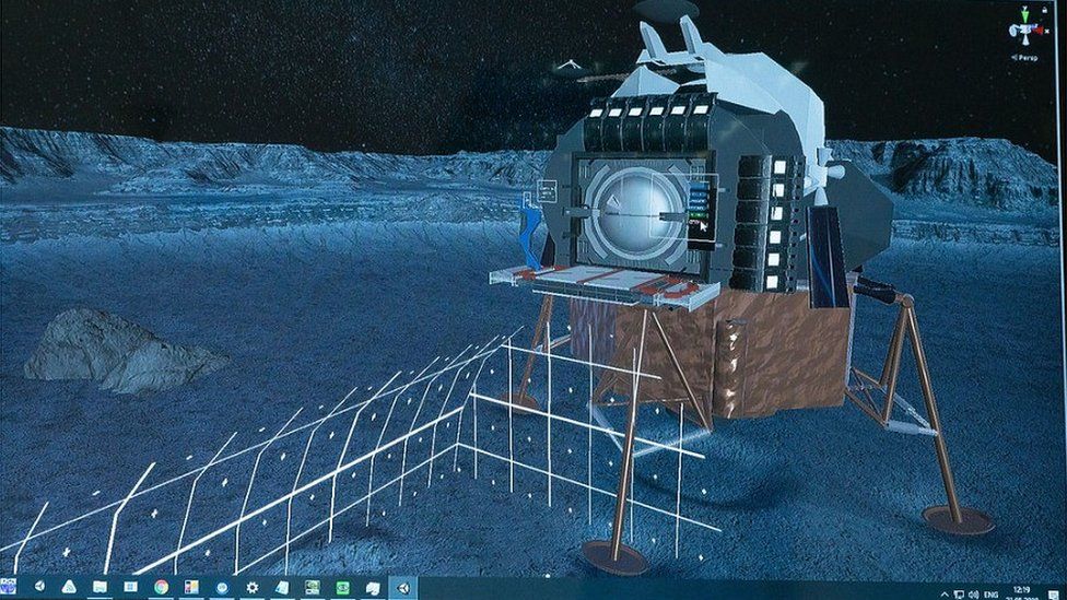 Mock lander, virtual reality