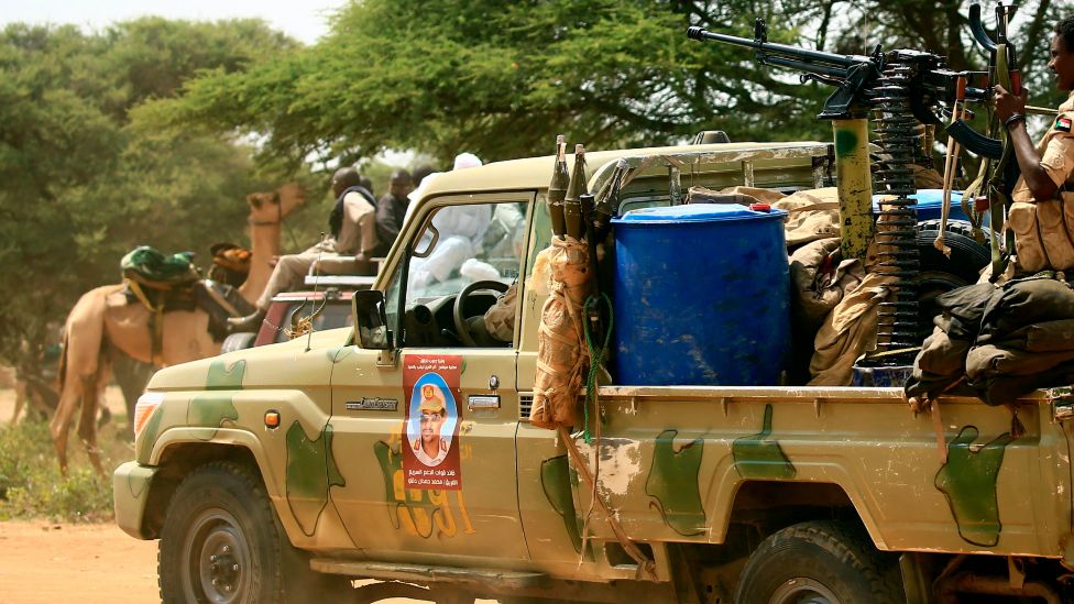 Rapid Support Forces pictured in Darfur, Sudan in 2019