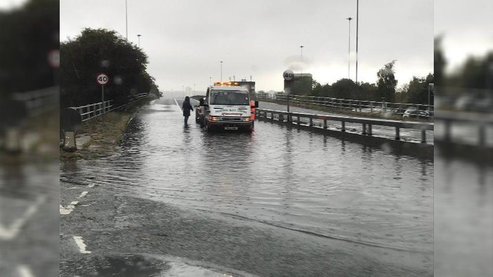 Flooding has affected roads and rail travel