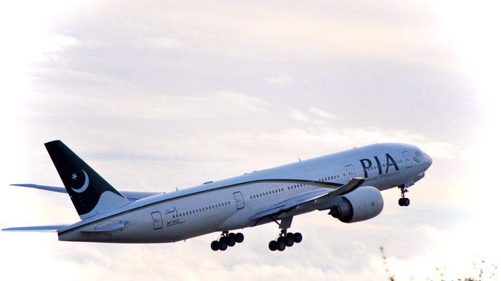 PIA plane taking off