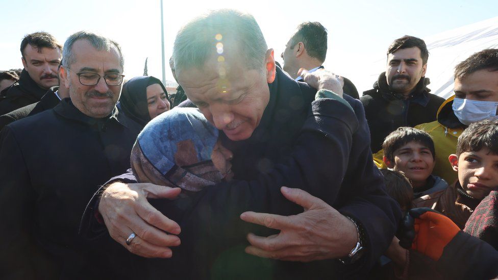 Pres. Erdogan visited the affected areas