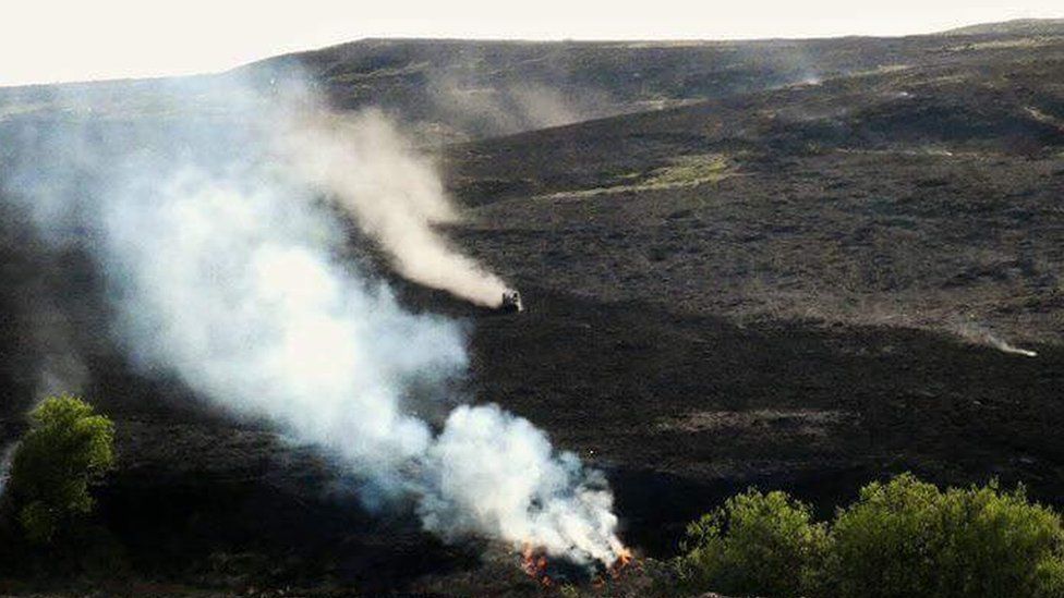 Moorland fire