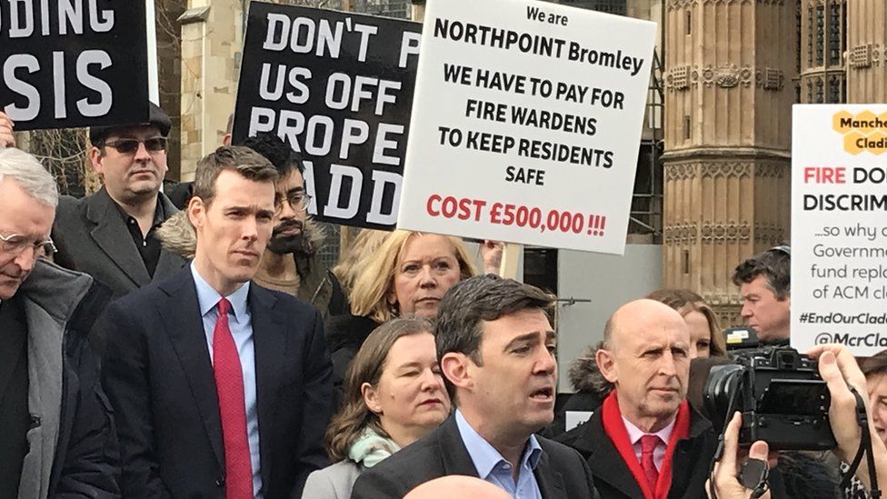 Mayor of Greater Manchester Andy Burnham among protesters