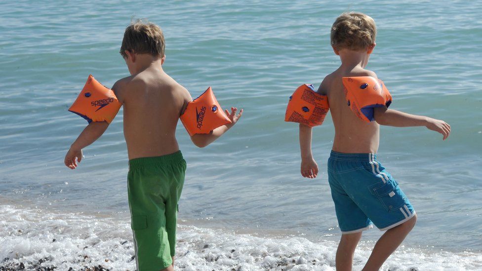 Children on a beach