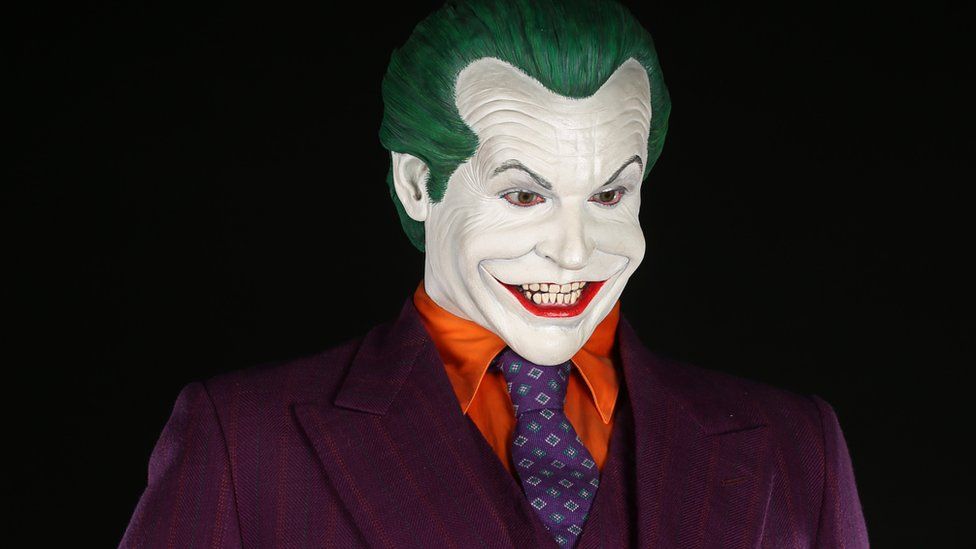 A life-size replica of the Joker, as played by Jack Nicholson in the 1989 film Batman
