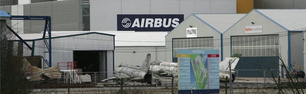 Airbus aircraft wing production facilities in Broughton, Wales