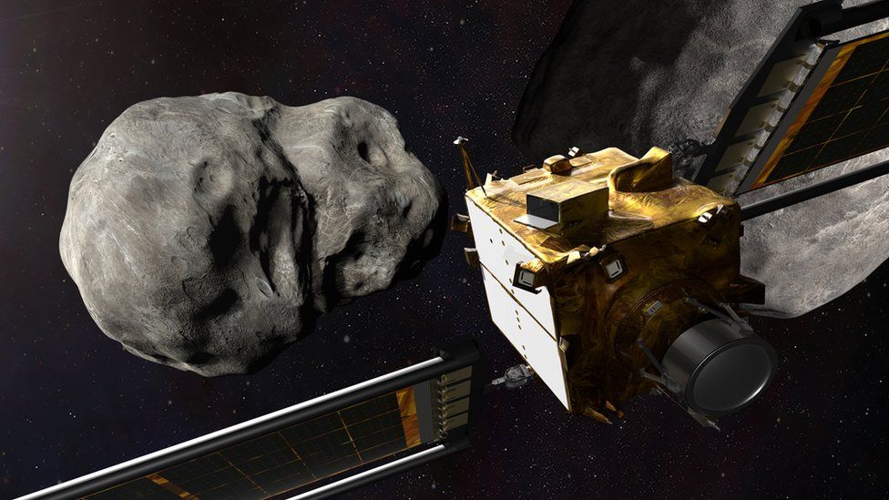 Asteroid struck by Nasa probe leaves 10,000km trail