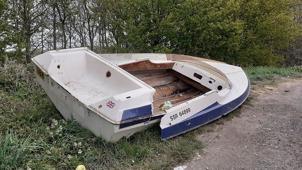 Dumped boat