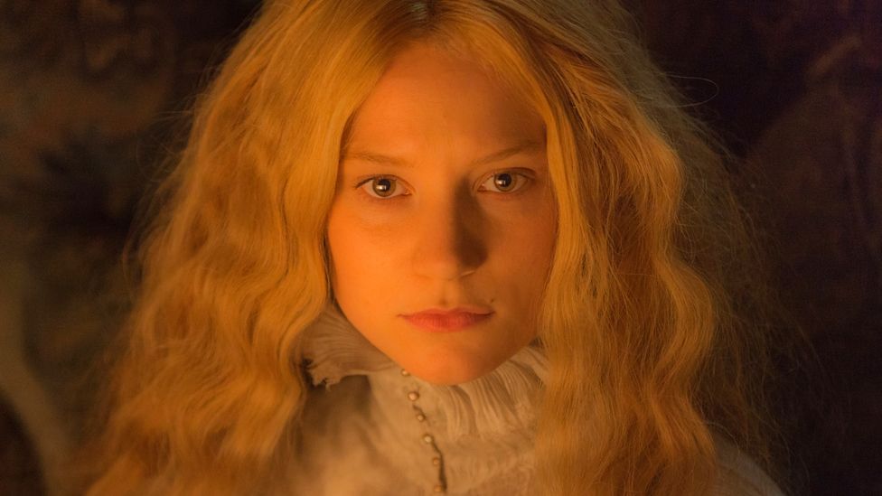 Mia Wasikowska In this image released by Legendary Pictures and Universal Pictures, Mia Wasikowska, appears in a scene from the film, "Crimson Peak."