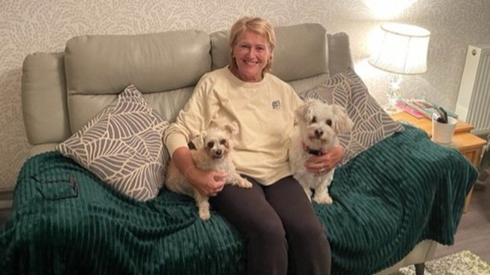 Diane Jones with her dogs