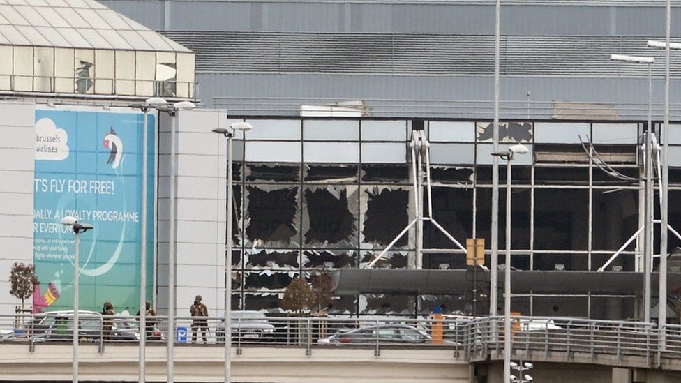 Brussels airport damage