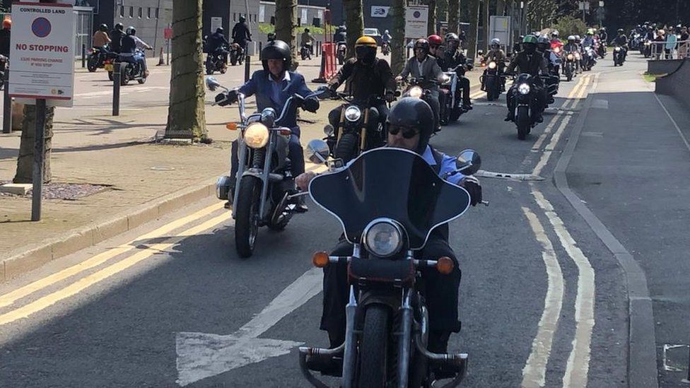 Leeds Hundreds of motorcyclists ride out for charity event BBC News