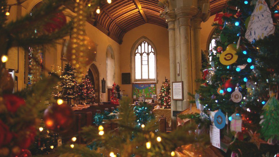 Christmas tree festivals bring sparkle to churches BBC News