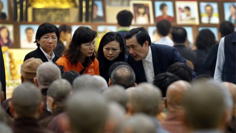 President Ma Ying-jeou at the memorial service in Tainan