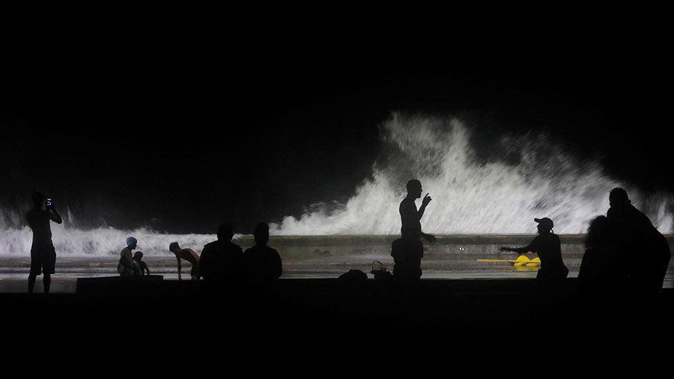 Storm waves in Havana, Cuba