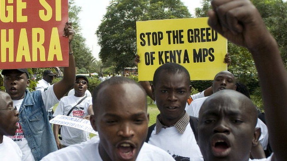 Protest against MPs pay