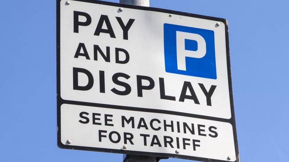 A pay and display sign