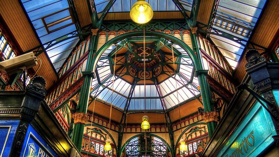The 1904 roof at Kirkgate Market hall