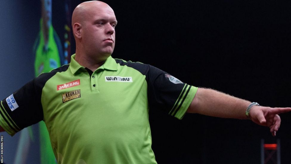 World Series of Darts: Michael van Gerwen hits nine-dart finish and ...