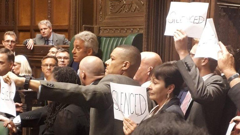 MPs protest in the Commons