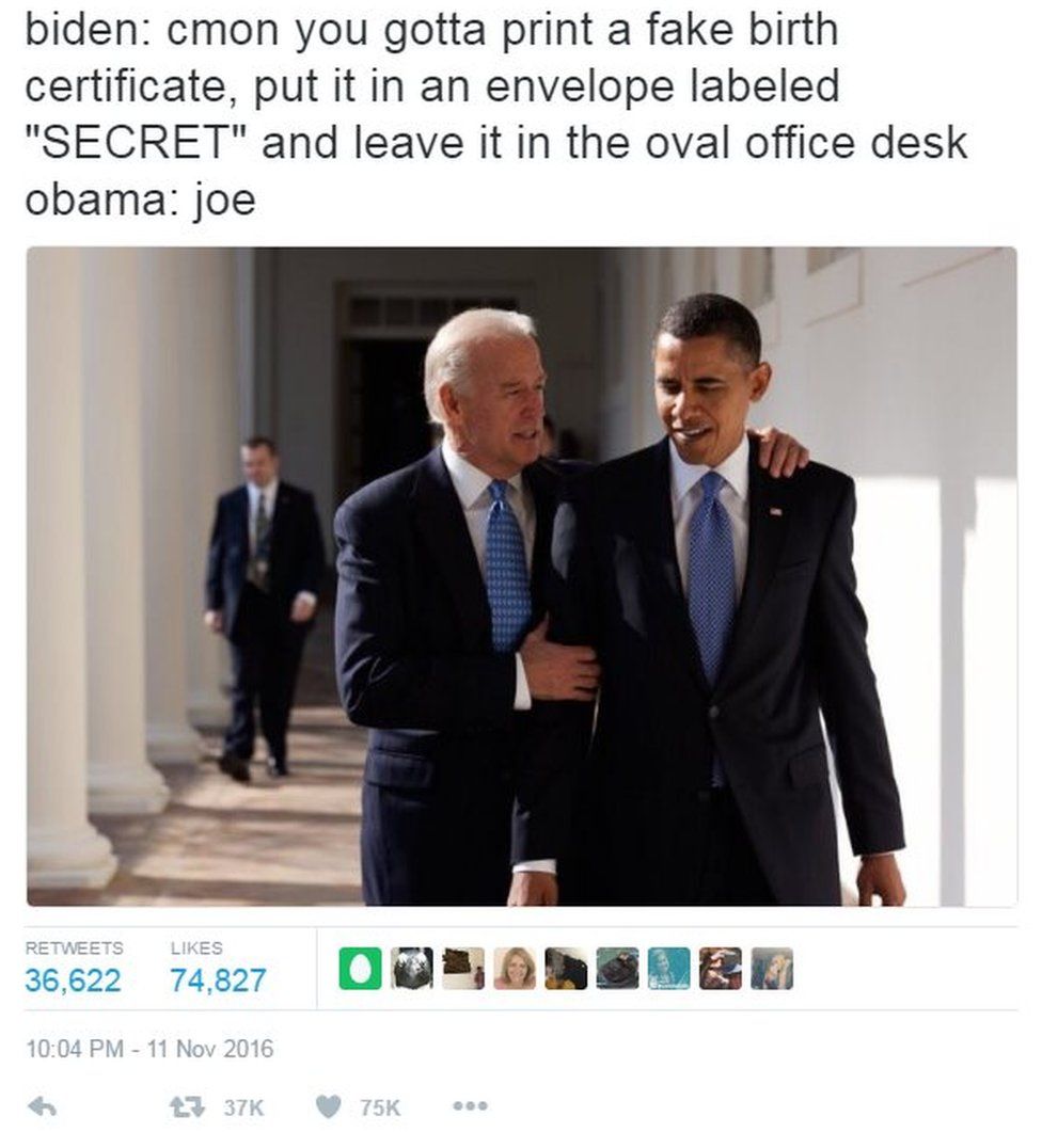 Biden And Obama Memes Jokes On Trump Imagined Bbc News 7582