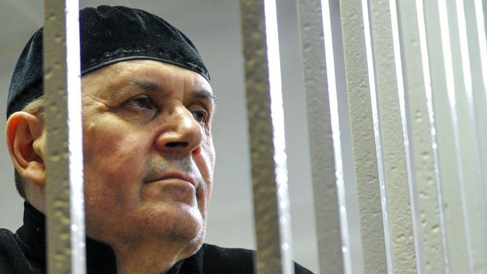Oyub Titiev in courtroom in Shali, Russia's Chechen republic. Photo: 18 March 2019