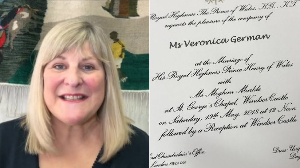 Veronica German and her royal wedding invite