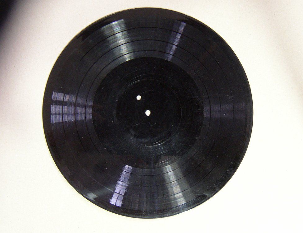 Original acetate disc on which the computer generated music was stored