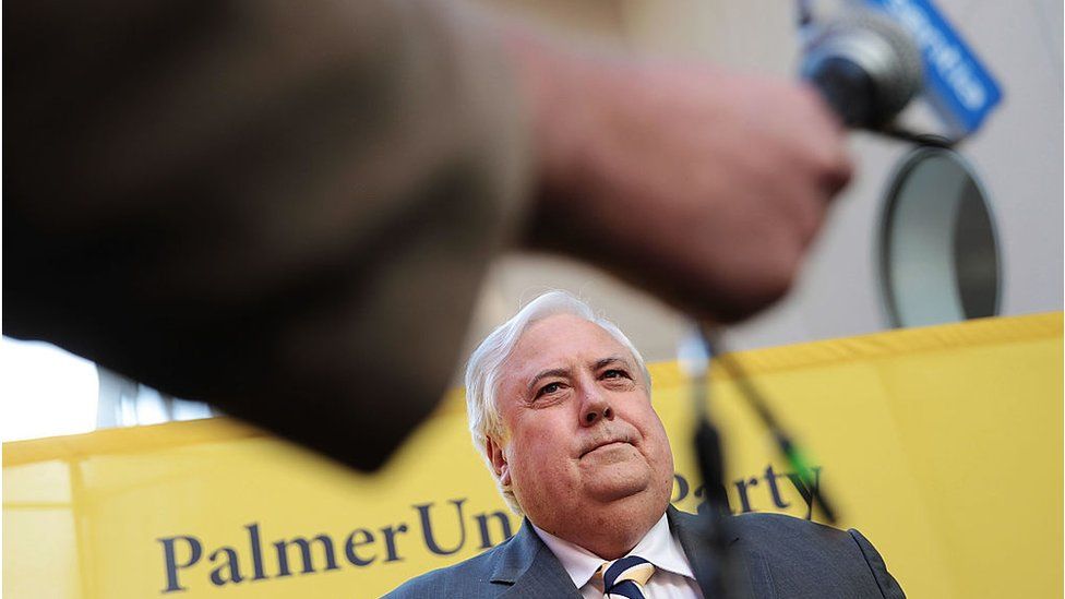 Clive Palmer speaks at a press conference in Canberra on Wednesday