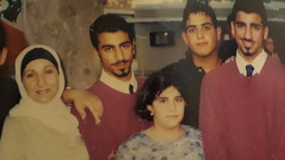 Prof Hankir (far right) with his family in Lebanon in July 2000