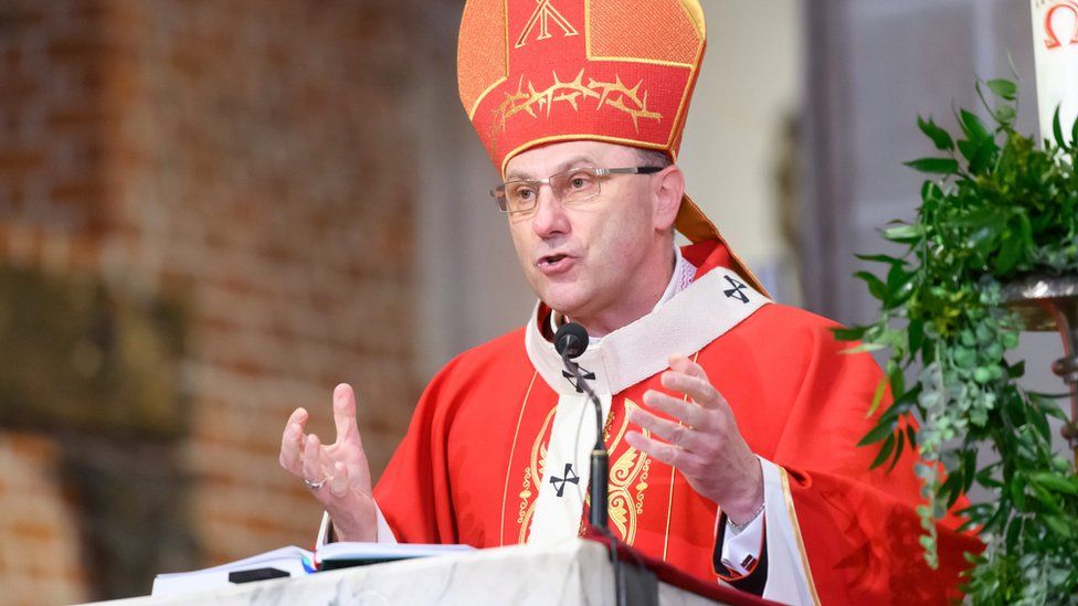 Image shows Polish Archbishop Wojciech Polak