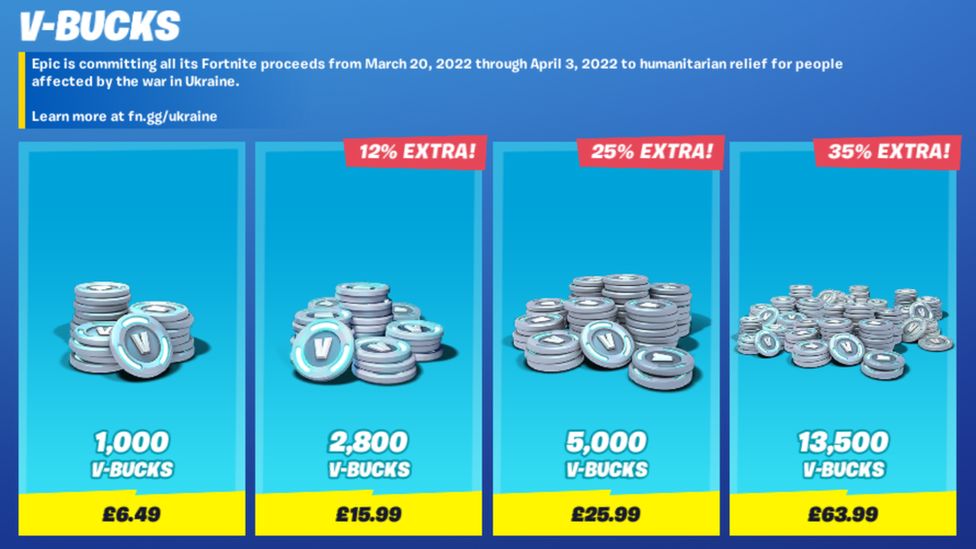 1,000 V-Bucks - Epic Games Store