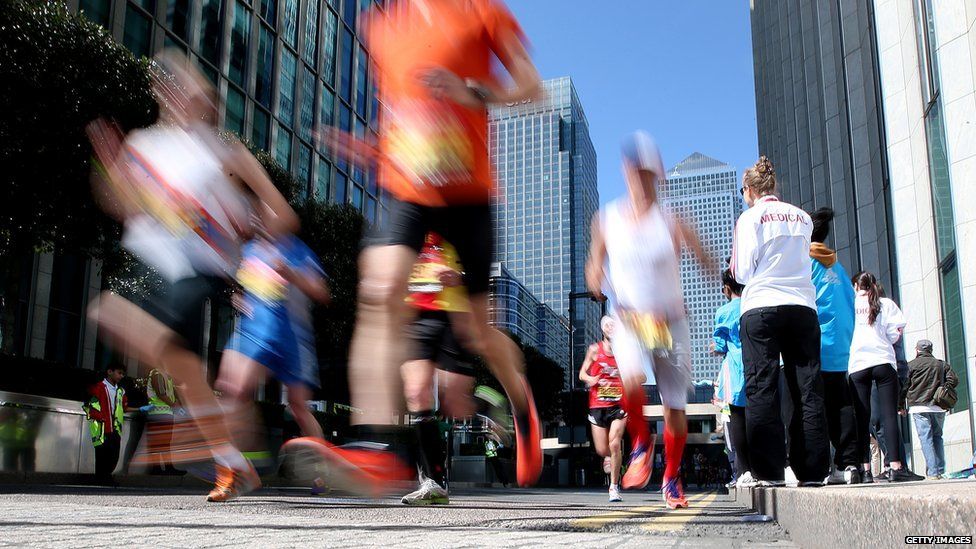 London marathon runners