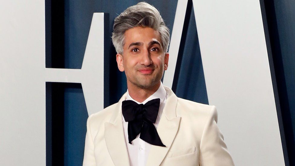 Tan France at the Vanity Fair Oscars party in 2020