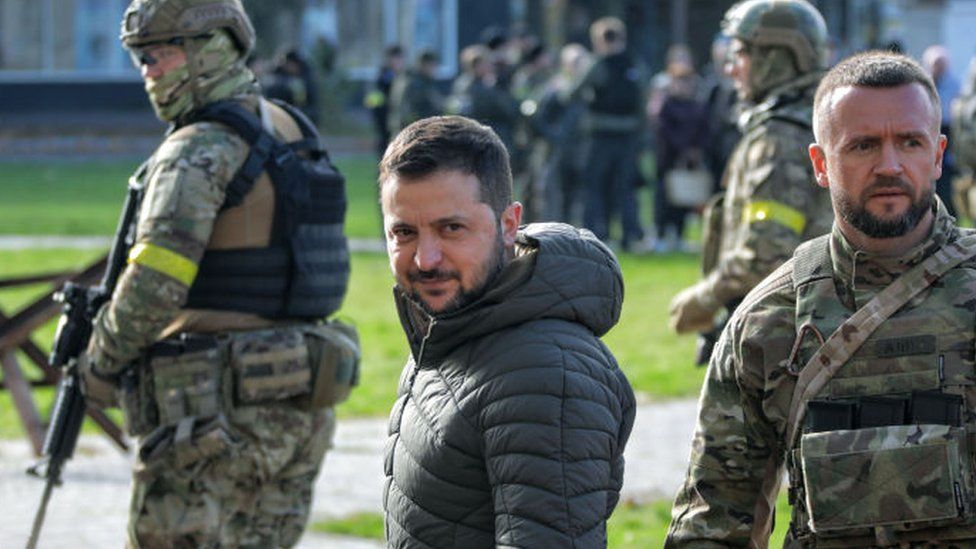 Volodymyr Zelensky in Kherson