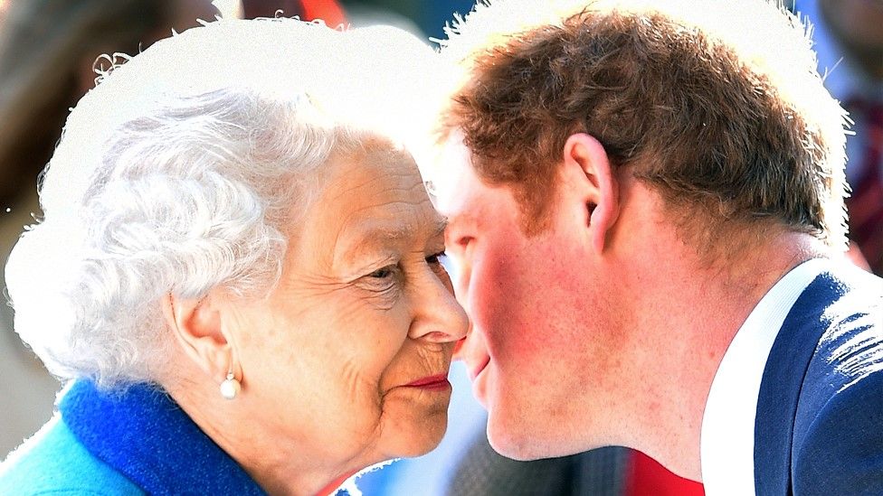 The Queen and Prince Harry in 2015