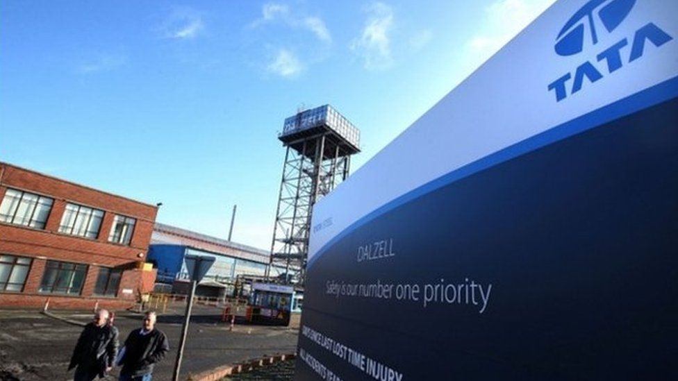 Tata Steel plant in Motherwell