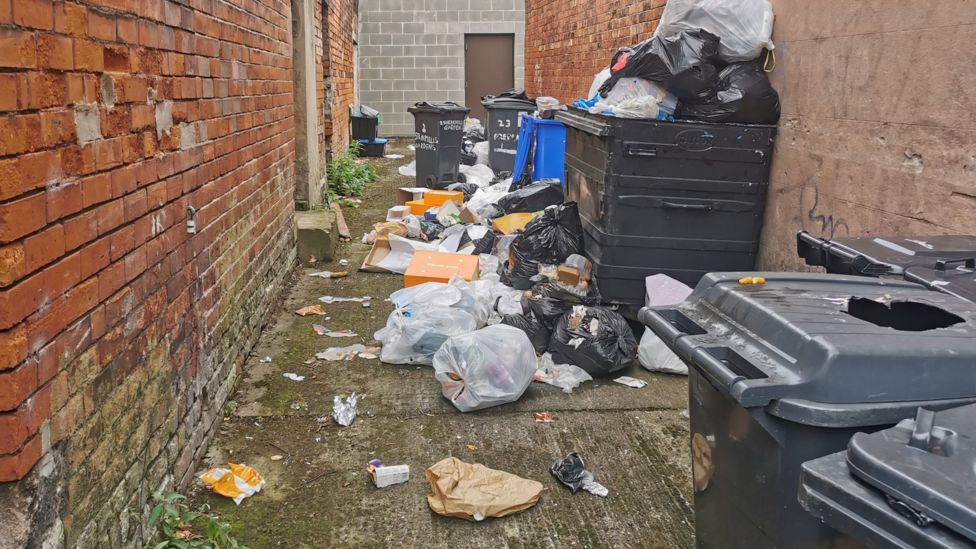 South Belfast Flytipping branded a health hazard for residents BBC News