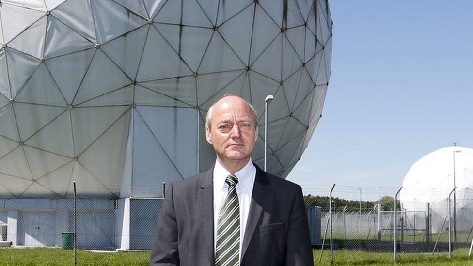 Gerhard Schindler at former monitoring base in Bad Aibling, (file pic 2014)
