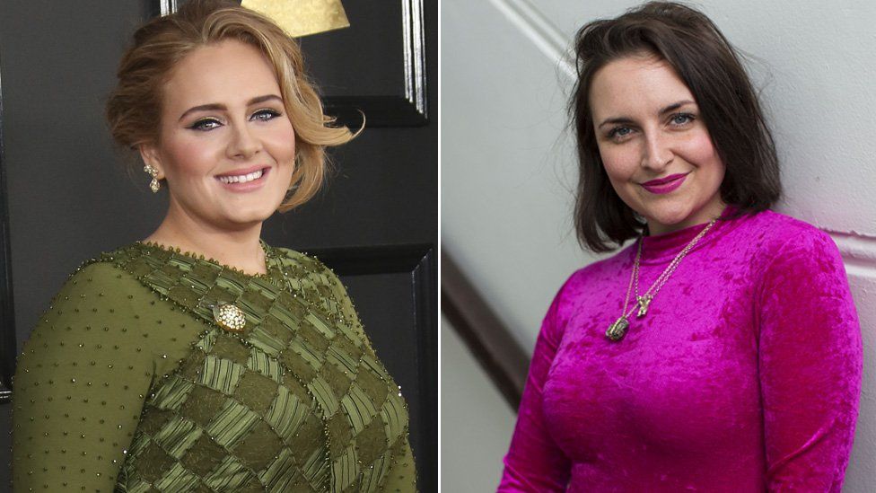 Singer Adele and Laura Dockrill
