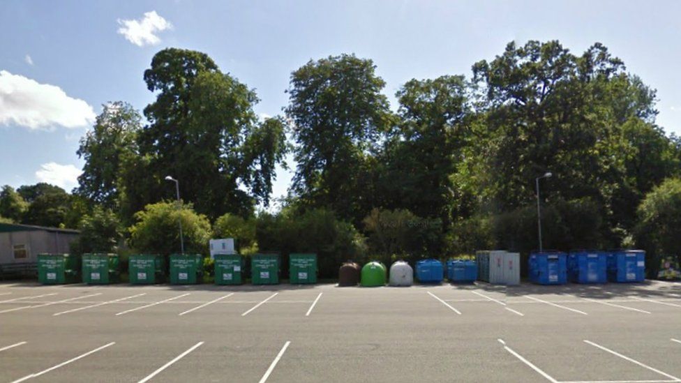 Recycling site in Welshpool
