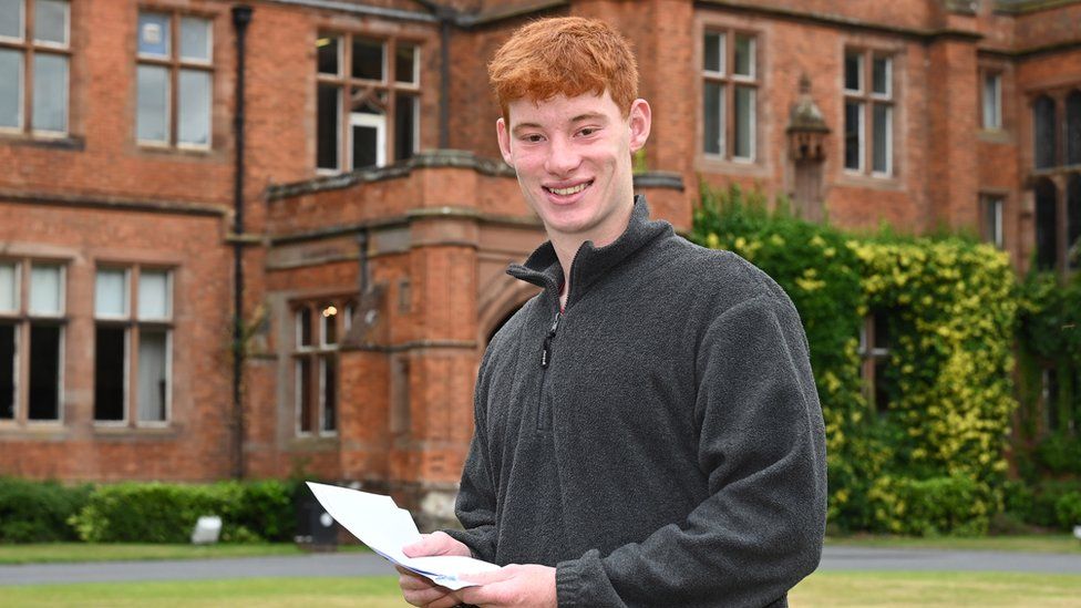 Cameron Beattie from Campbell College in east Belfast got three A/A* grades