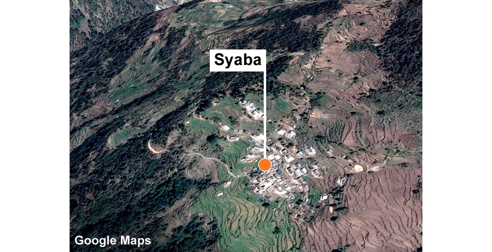 Aerial view of Syaba